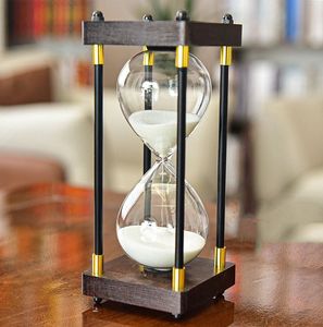 Cát lớn hẹn giờ đồng hồ cát hẹn giờ 30 phút cổ điển bằng gỗ giờ Kính hẹn giờ đen khung gỗ công cụ quản lý thời gian - Product Image 3