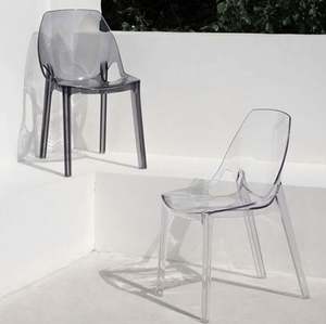 Silla y Mesa Art Deco de Cuero Transparente de Lujo Ligero, Silla de Comedor para el Hogar, Taburete de Maquillaje, en Stock en EE. UU., Mairun Kitchen Anniversary - Product Image 2