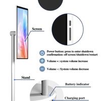 Televisor Inteligente LED Full HD 1080p de 27 Pulgadas, Snapdragon 665, Pantalla Táctil con Rotación de 360°, USB/WiFi, Android 12, 4GB+64GB, Portátil