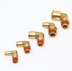 Custom High Quality 90 Degree Lbow Brass Swivel Male NPT Dot Air Brake Fitting Brass Brass Fittings For Water