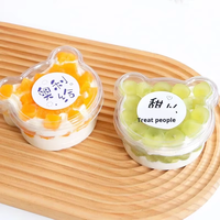 Fabricant Fourni en Plastique Blister Rond Transparent pour Gâteau et Biscuit PET Petit Dessert Basque Contenants à Gâteau