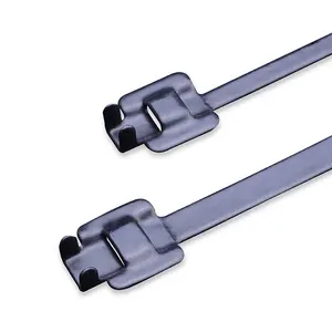 Fscat Reusable cable tie PE coated 152mm stainless steel 304 zip tie cable ties