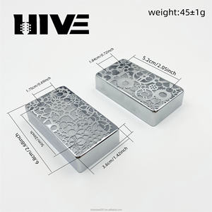 2 ชิ้น/ชุด ฝาครอบปิ๊กอัพทองเหลืองสีเหลืองแบบใหม่ สลักลาย ปิดผิวด้วยทองแดง แบบโปร่ง สำหรับกีตาร์ไฟฟ้า ปรับแต่งได้ - Product Image 2