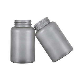 Grey Frosted Customized Capsule Bottle Pharmaceutical Packaging PET <b>Plastic</b> Bottle Pill <b>Jar</b> For Health Product With Screw Cap - Product Image 4