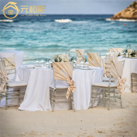 Chaise Chiavari en acrylique transparent en gros pour la location – Résine cristalline pour banquets d'hôtel, mariages et événements en extérieur
