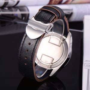 Montre-bracelet analogique Corgeut 41 mm en saphir étanche pour homme, mécanique automatique avec bracelet en cuir de 22 mm, résistante à l'eau - Product Image 5