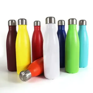 Biểu Tượng Tùy Chỉnh Cola Cốc Chai 350Ml 500Ml 750Ml <span class=keywords><strong>1000Ml</strong></span> Đôi Tường Cách Điện Thép Không Gỉ Cola Hình Chai Nước Với Nắp - Product Image 2