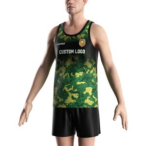 Camisetas sin mangas de sublimación de moda para culturismo, camisetas de Kenia sin mangas para entrenamiento, camiseta de rugby de punto para rugby/exteriores/entrenamiento - Product Image 5