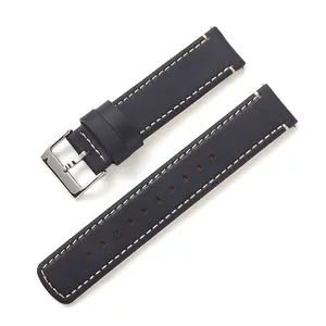 Wholesale vintage leather watch bands 18mm 20mm 22mm Square tail new wristband quick release top layer leather watch strap