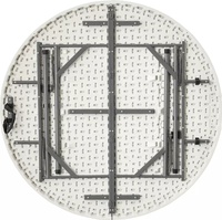 Mesa Redonda Plegable de Alta Resistencia de 4 pies para Banquetes - Muebles de Hotel con Diseño Moderno y Ecológico para Hoteles, Restaurantes, Bodas y Uso en Exteriores