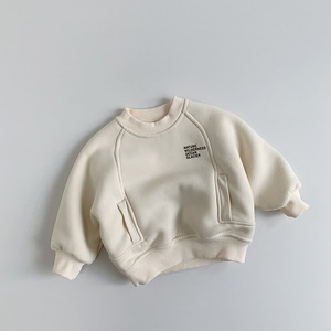 Nouveau <span class=keywords><strong>sweat</strong></span> épaissi à la mode pour garçons filles décontracté Style coréen chinois <span class=keywords><strong>rouge</strong></span> hiver haut chaud vêtements d'hiver pour enfants - Product Image 6