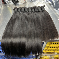 Cheveux humains brésiliens Remy vierges bruts non traités, lisses comme des baguettes, double trame, toutes couleurs, extensions en gros
