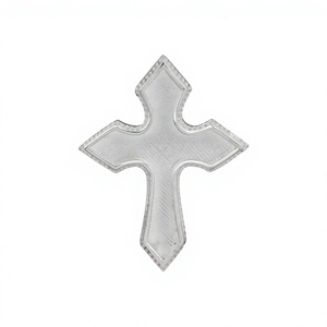 Genuine 925 Silver 25x20mm Holy <b>Cross</b> Blank Bezel Semi-Mount Charm Pendant Resin Ashes Work Keepsake Jewelry 18 Inch - Product Image 1