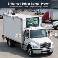 Système de moniteur MDVR 4CH IPS 10,1 pouces | Enregistrement en boucle Full HD 1080P avec affichage quadruple, prise en charge de la carte SD 512 Go pour flotte de bus et camions lourds