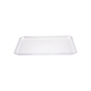 Bandeja de servicio de exhibición Bandeja de comida de policarbonato Bandeja de servicio de comida de plástico duro transparente de 14x18 pulgadas - Product Image 1