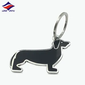 Keyring Black Longzhiyu 17 Years Manufacturer Black Cat Keychain Shark Dog Shaped Keyring Custom Metal Key Chain Factory Wholesale Lady Gift