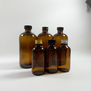 Oem Tùy Chỉnh 15Ml 30Ml <span class=keywords><strong>60Ml</strong></span> 120Ml 240Ml 480Ml 960Ml Hổ Phách Vòng Boston Chai Cho Tinh Dầu Thủy Tinh Bao Bì Với Vít Cap - Product Image 5