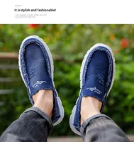 Chaussures en toile unies pour hommes, fortement recommandées, nouvelle collection, décontractées, haut de gamme, lavées, respirantes et légères, à enfiler pour le travail
