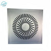 Diffuseur carré flexible en acier inoxydable 400mm*400mm, anti-corrosion, à vortex, pour systèmes CVC d'hôpitaux et d'écoles