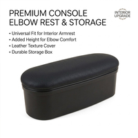 Support de coude gauche, Boîte de rangement pour porte, Boîte d'accoudoir intérieure, Support de coude avec coussin épais, Support d'accoudoir de siège
