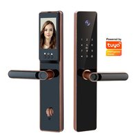 Cerradura de puerta inteligente para el hogar de alta calidad, identificación de huellas dactilares, función de vista Tuya, cámara integrada, cerradura de puerta inteligente electrónica
