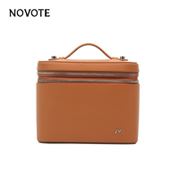 NOVOTE Trousse de Maquillage et Organisateur de Voyage en Cuir Imperméable à Fermeture Éclair, Tendance et Très Vendue, Personnalisable pour le Rangement des Cosmétiques