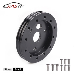 Adaptador de Volante de Aluminio de 0.5 y 1 Pulgada, de 6 a 3 Orificios, para Modificación y Mejora Automotriz, Plateado y Negro - Product Image 3