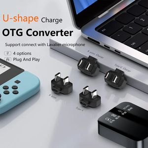 Adaptateur convertisseur USB C mâle vers Type-C mâle 8 broches femelle Charge en forme de U Charge OTG et diffusion en direct d'appareils périphériques - Product Image 3