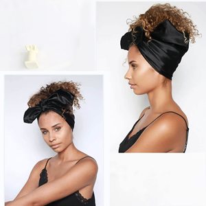 Sciarpa quadrata in seta come la testa da 35 "-<span class=keywords><strong>Bandana</strong></span> sciarpa in raso moda donna per avvolgere i capelli di notte P03 - Product Image 2