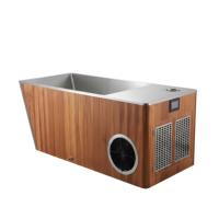 Bain froid tout-en-un en cèdre rouge et acier inoxydable 1HP/1.5HP avec écran tactile Wi-Fi pour clubs de spa
