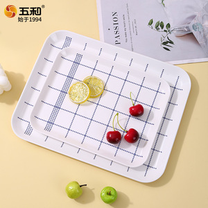Five And Harmony Melamine Bowl Set Round Grid Pattern With Lid For Dessert Storage Daily Use - Product Image 5