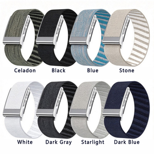 Bracelet de montre en nylon tressé respirant, bracelet de remplacement en métal incrusté de diamants pour Whoop MG - Product Image 6
