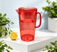 Vente en gros de bouilloires en PS de grande capacité 1,5 L, transparentes et colorées, en plastique