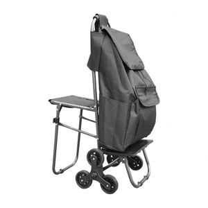 Fabric <b>Trolley</b> <b>Bags</b> Beefy Wheels Portable Seated Folding <b>Shopping</b> Cart Model G-02 Guangdong Carton Plastic Tianyu High Quality - Product Image 1