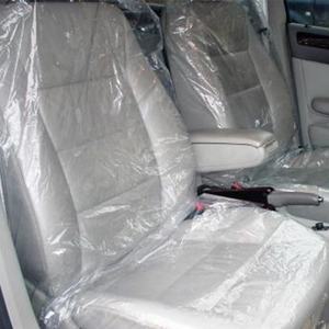 غطاء مقعد السيارة 5 في 1 مصبوب بالحقن البلاستيكي، مقاوم للماء والغبار، للاستخدام مرة واحدة، طقم شامل يناسب المقعد وعجلة القيادة وسجادة التروس وفرامل اليد - Product Image 3