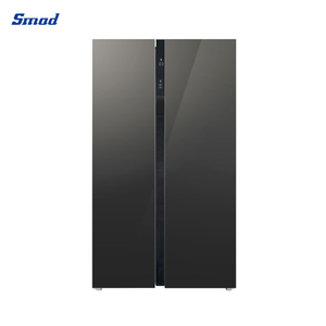 Réfrigérateur-congélateur côte à côte noir en acier inoxydable 436L 220V/50Hz, sans givre, économe en énergie, le plus vendu pour usage domestique - Product Image 1