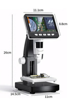 306-B Portable 2MP HD Monocular Electron Microscope with 8 LEDs and 4.3" IPS LCD Screen for Industrial Inspection