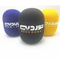 Prix d'usine : Housses en mousse pour microphone, pare-brise en éponge, filtre en mousse pour microphone, éponge anti-poussière avec impression de logo personnalisé