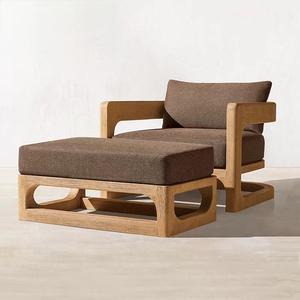 Modern Solid Teak Wooden Set High End Teak Wood Patio Hotel Furniture Backyard Outdoor Teak Garden Set With <b>Cushions</b> - Product Image 1