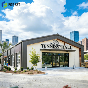 สนามกีฬาโครงสร้างเหล็กสำหรับใช้งานได้ตลอดทั้งปี สนามเทนนิสในร่มเชิงพาณิชย์ให้เช่าอเนกประสงค์ - Product Image 1