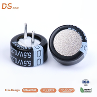 Supercondensador EDLC tipo botón de 5.5V 0.22F 13x13mm con cable de respaldo para placa de circuito de fuente de alimentación de multímetro digital