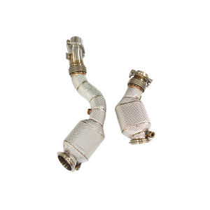 ING pour <span class=keywords><strong>BMW</strong></span> <span class=keywords><strong>M3</strong></span> M4 F80 F82 3.0T Downpipe d'échappement en acier inoxydable avec bouclier thermique, pièces de performance automobile F8X - Product Image 1