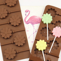 Moule à sucettes en silicone jetable de qualité alimentaire, écologique, pour la fabrication de bonbons 3D DIY, chocolat, sucettes, résistant à la chaleur jusqu'à 450F