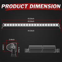 NOVA AUTO Barre lumineuse LED puissante 320W 12V à faisceau combiné droit de 40 pouces à quatre rangées pour camions, UTV et Side-by-Side