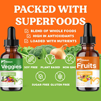 Supplément de gouttes liquides pour fruits et légumes 60ml L'équilibre minéral multi-vitamines des fruits et légumes soutient les niveaux d'énergie