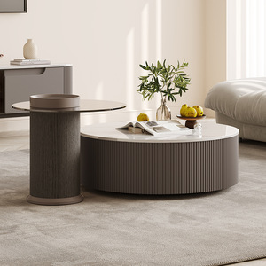 Thiết kế không thể tin được De Luxe leger Pour Grandes ET petites familles meubles de Salon mảng bám de Roche bảng basse RONDE En acier - Product Image 4