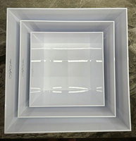 Boîte en acrylique blanc de taille personnalisée, support de cube à 5 côtés pour l'affichage des aliments