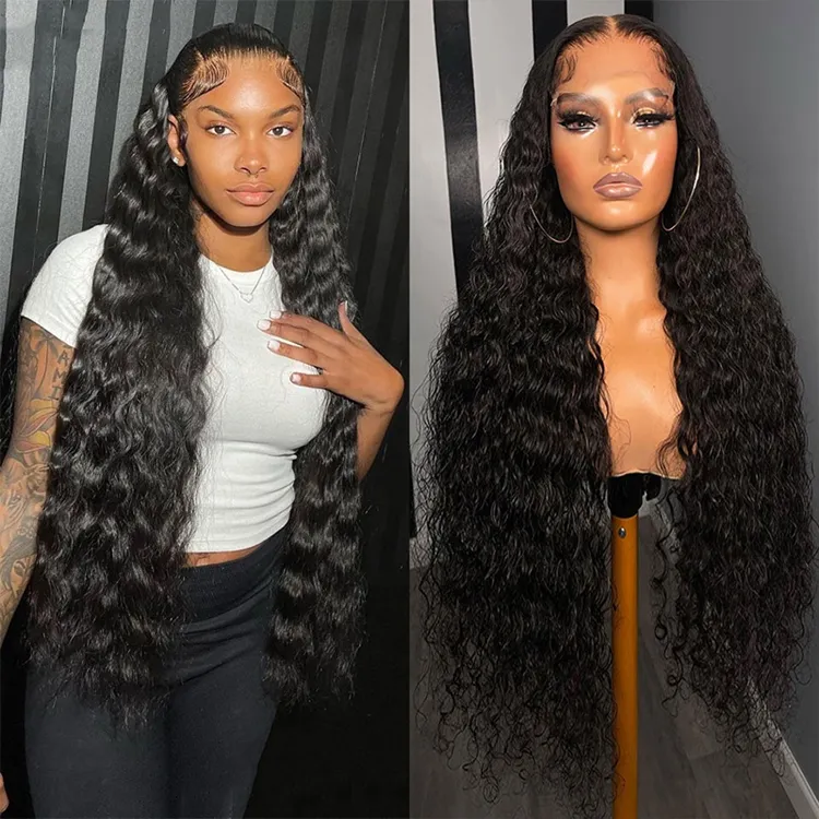 Wholesale Indian Hair Wigs 13x6 HD Human Hair Lace Front Wig For Black Women Deep Wave 5*5 Transparent HD Swiss Lace Front Wigs