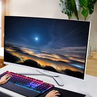 23.6 pouces Pas Cher Prix Usine Écran Incurvé Jeu Ordinateurs Portables De Bureau Tout-en-un Ordinateur De Jeu Pc