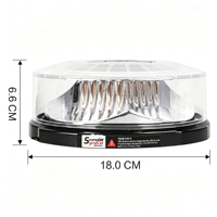Feux de signalisation LED 24W, gyrophare, lumière d'avertissement, montage magnétique sur toit, boîtier en polycarbonate, plusieurs couleurs, lumière clignotante, alerte de sécurité pour les véhicules